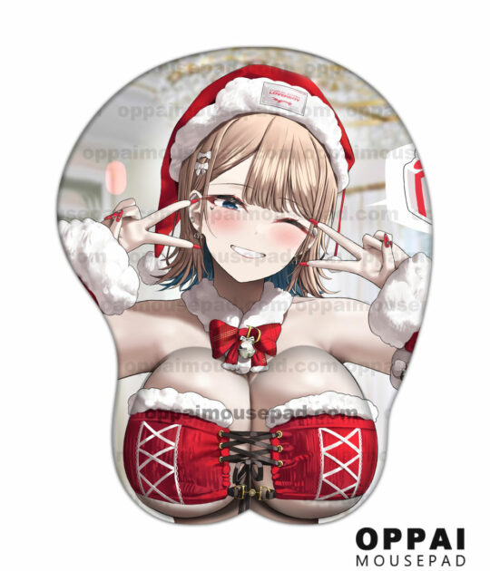クリスマスガール おっぱい マウス パッド
