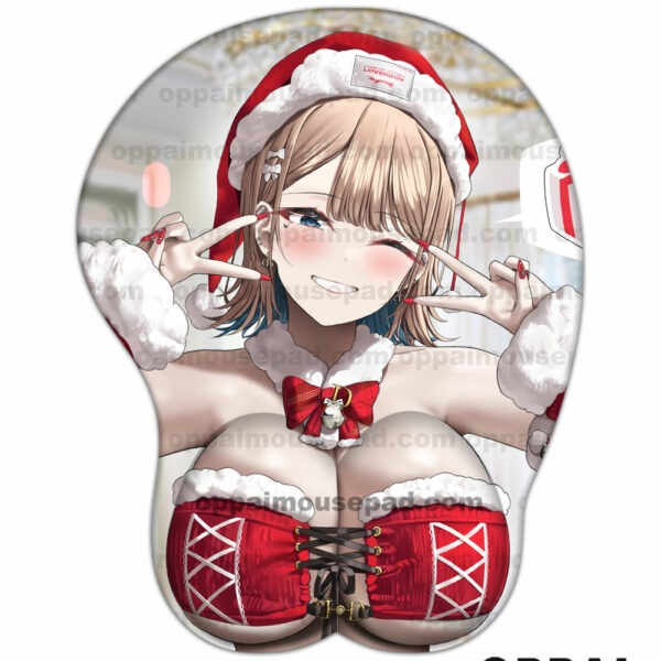 クリスマスガール おっぱい マウス パッド